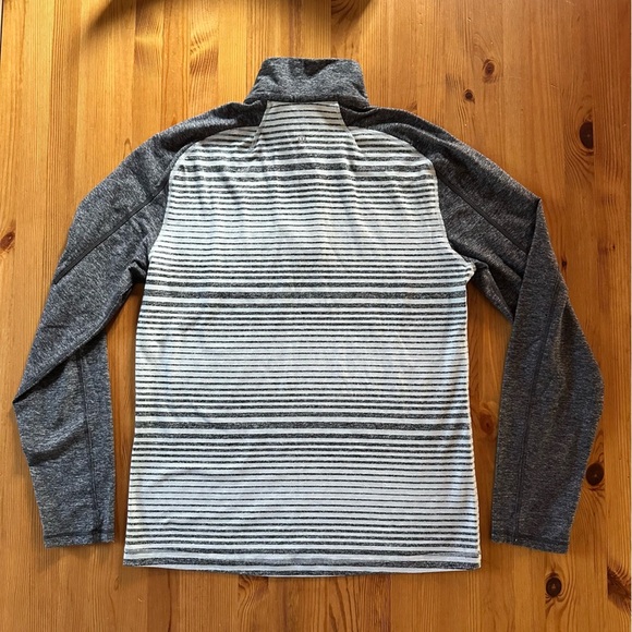 Men’s Lululemon Surge Warm 1/2 Zip Size Large Heathered Grey Stripe - Picture 10 of 10